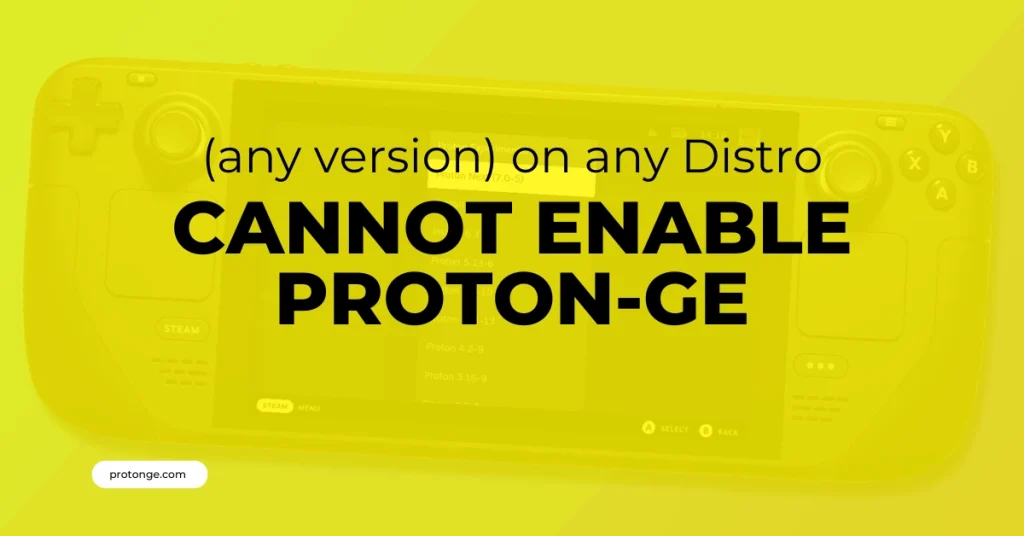 Can't enable Proton-GE